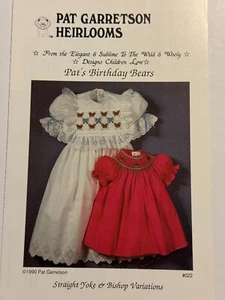 Smocking Plate Heirlooms - #022 Pat's Birthday Bears by Pat Garretson - Picture 1 of 2