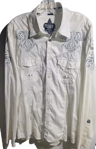 Roar Mens Long Sleeve Button Front Shirt Size 2XL - Picture 1 of 2