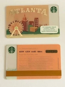 Starbucks Card 2014 Atlanta Limited Edition NEW Unused RARE - Picture 1 of 3