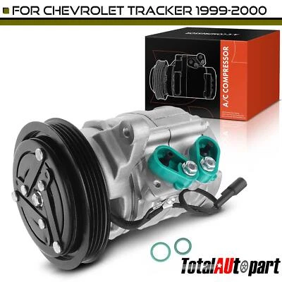 Nuevo compresor de aire acondicionado con embrague para Chevrolet Tracker 1999-2000 10S11E 12496468 Foto 1 de 4