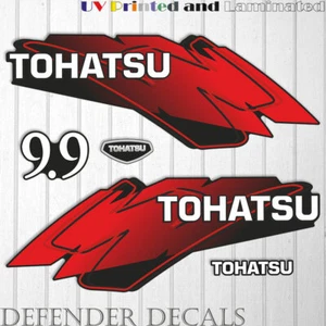 TOHATSU 9.9 HP Two Stroke outboard engine decal sticker set kit reproduction - Picture 1 of 1