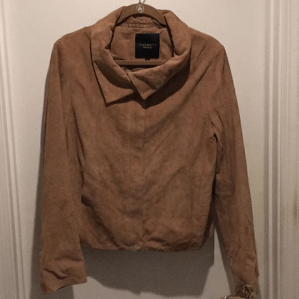 Talbots suede jacket size small tan Excellent Condition - Image 1 of 3