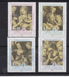 SEYCHELLES SG 806-809 MNH MINT STAMP SET 1991 CHRISTMAS WOODCUTS - Picture 1 of 1