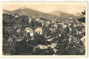 Ansichtskarte Eisenach - Ortsansicht mit Blick zur Wartburg - 1951 -schwarz/weiß - Picture 1 of 2