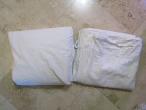 CALVIN KLEIN King Flat and Fitted Sheet in White