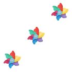 3pcs Colorful Plastic Pinwheel Wind Wheel Wind-driven Toy for