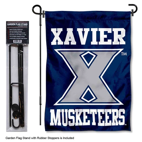 Xavier University Musketeers Wordmark Garden Flag and Stand Pole Kit Cover