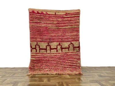 Alfombra de corredor a rayas, área de lana vintage, alfombra de sala, pasillo de puerta de alfombra, 3x4 pies Foto 1 de 4