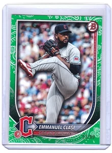 Emmanuel Clase /99 GREEN PATTERN 2025 Bowman #15 Guardians - Imagen 1 de 8