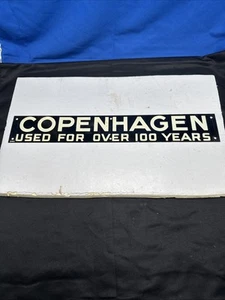 1940S VINTAGE COPENHAGEN SNUFF TOBACCO OLD STORE METAL DOOR PUSH Sign 18x3 - Picture 1 of 5