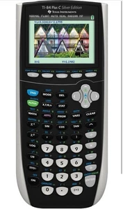 Texas Instruments TI-84 Plus C Silver Edition Graphing Calculator W/New Battery - Picture 1 of 11