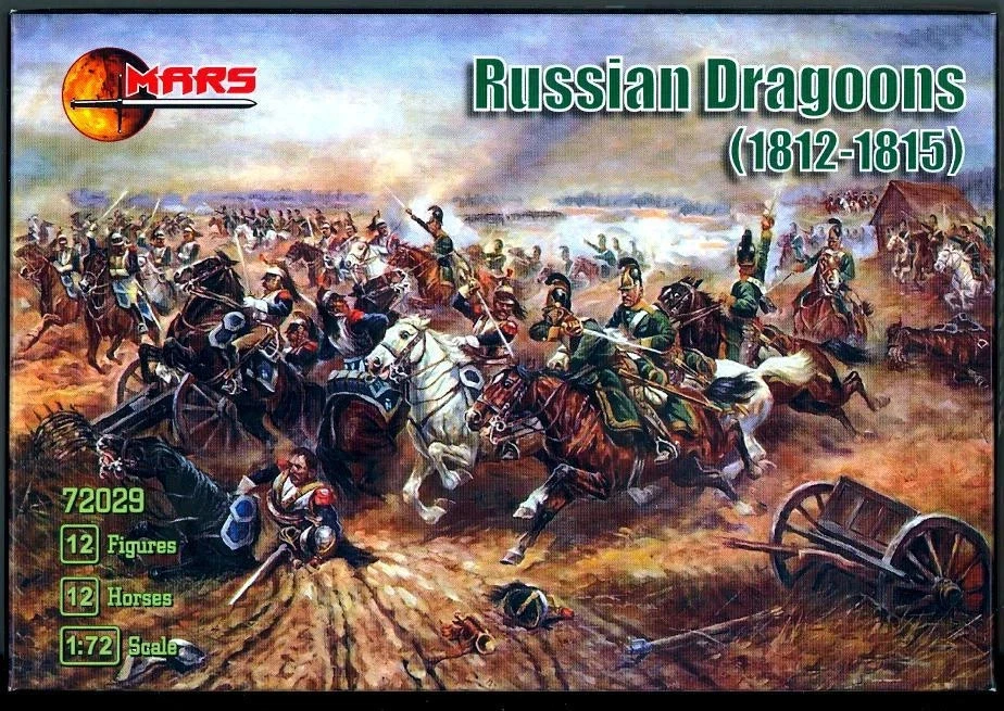 Mars Figures 1/72 RUSSIAN DRAGOONS 1812-1815 Figure Set 24 Pieces Unpainted A - Image 1 of 1