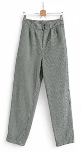 Lucy & Yak Addison Green Striped Organic Cotton High Waisted Tapered Jeans 30 - Bild 1 von 18