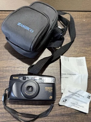 Vtg KODAK Advantix 4100ix Zoom 35mm Point & Shoot Film Camera Tested + Case - Image 1 of 4