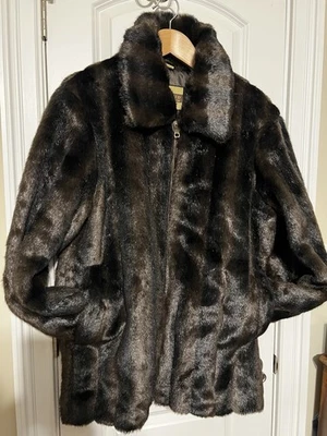 Vintage Men's Excelled Faux Fur Mink Coat Jacket Size Large L - Image 1 of 4