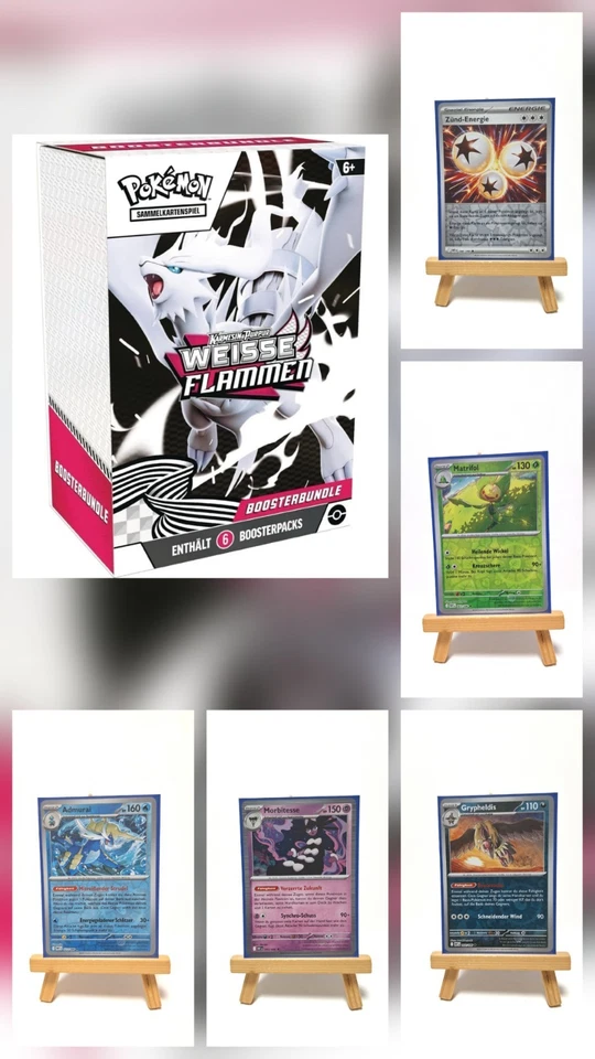 Pokemon Weisse Flammen WHT DE Einzelkarten Reverse und Holo Near Mint in Sleeve - Bild 1 von 1