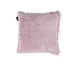 Bedding House Svenja Mauve Velvet Pompom Filled Square Cushion 43cm - Picture 1 of 1