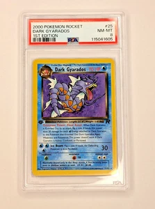 Pokémon 2000 1° Edizione Dark Gyarados PSA 8 NM-MT Team Rocket Non Holo - Foto 1 di 2