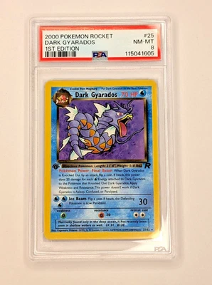 2000 Pokémon 1st Edition Dark Gyarados PSA 8 NM-MT Team Rocket Non-Holo - Image 1 of 2