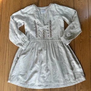 BONHEUR DU JOUR PARIS | Girls Dress Cotton Embroidered BOho Long Sleeve | SZ 8Y - Picture 1 of 10