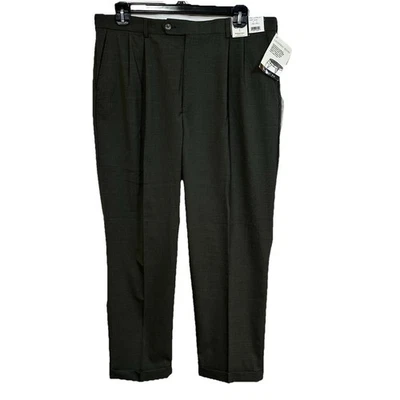 Новый с Ярлыками Geoffrey Beene моющийся шерсти идеально подходит комфорт пояс мужские брюки 38 x 30 - Изображение 1 из 4