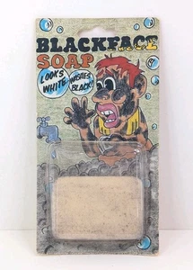 Gag Joke Toy Black Soap Looks White Washes Black Prank Goofy 1984 USA New - Picture 1 of 24
