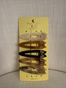 Pink Linen 5 Cute Cat Hair Clips Had Me At Meow New Barrette Golden Brown Black - Picture 1 of 4