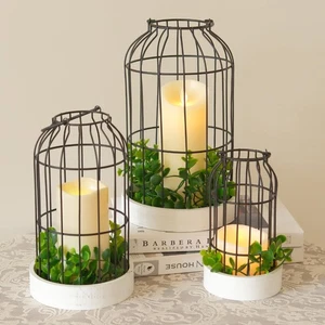 Lanterna Rustica Casale Decorazione Set di 3 Lanterne Decorative da Interno ed Esterno... - Foto 1 di 9