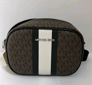 Jet Set Travel Small Signature PVC Striped Oval Crossbody Bag Clutch Hand Bag - Picture 1 of 9