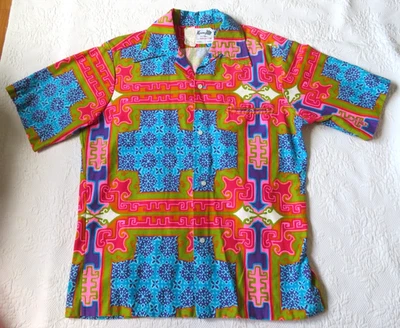 VINTAGE KEONE SPORTWEAR HAWAIIAN SHIRT, SZ L - Image 1 of 4