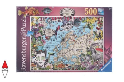 PUZZLE GRAFICA RAVENSBURGER MAPPA EUROPEA CIRCO ECCENTRICO 500 PZ - Immagine 1 di 2