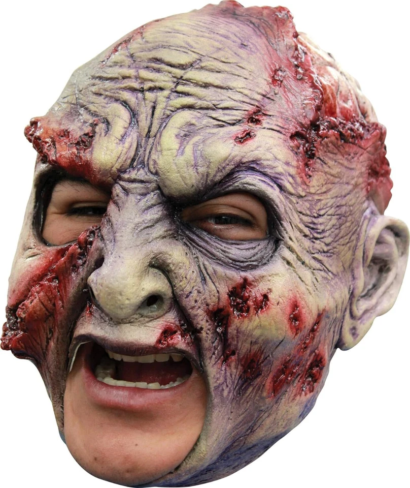 Rotted Latex Mask Zombie Fancy Dress Up Halloween Adult Costume Accessory - Image 1 of 1