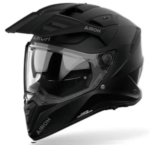 CASCO MOTO INTEGRALE DUAL AIROH BANDIT COLOR MATT BLACK TG M - Picture 1 of 2