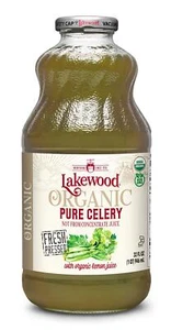 Jugo de apio orgánico 32 oz fresco prensado sin gluten sin OGM Kosher jugo puro - Imagen 1 de 3