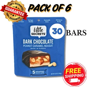Little Secrets Dark Chocolate Peanut Caramel Nougat Bars 3.9 OZ NEW (PACK OF 6) - Picture 1 of 4