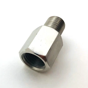 Adaptador Metric Fitting M14 M14X1.5 hembra a M12 M12X1.5 macho acero inoxidable - Imagen 1 de 2