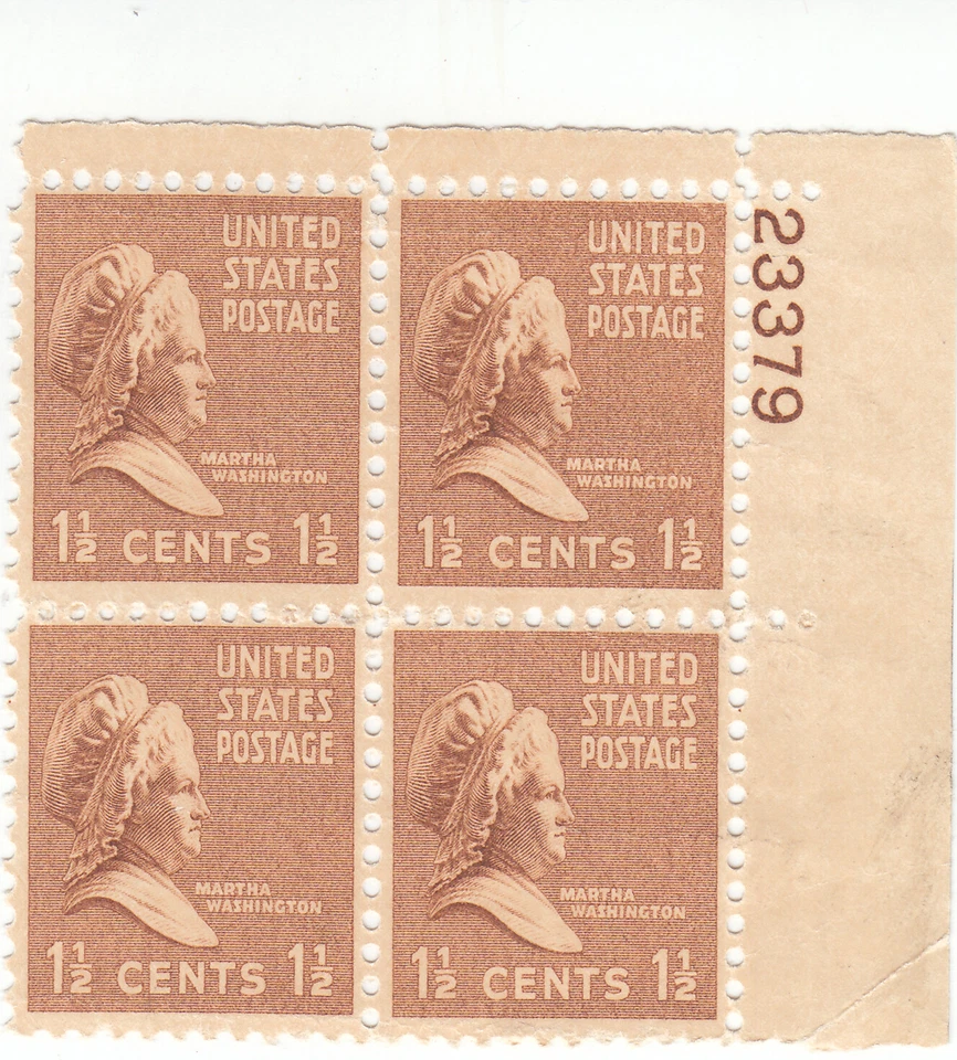 Scott # 805 - 1 1/2 c Bister Brown - MNH plate block of 4 - Image 1 of 1
