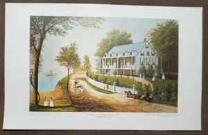 Vintage Print "Home on the Mississippi River" By Anonymous 22x14" - Picture 1 of 9