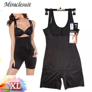 NWT Miraclesuit Women's XL Tummy-Control Torsette Thigh Slimmer 2912 Black $82 - Picture 1 of 9