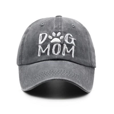 Waldeal Mujer Bordado Perro Mamá Sombrero Ajustable Denim Gorra de Béisbol Top Foto 1 de 4