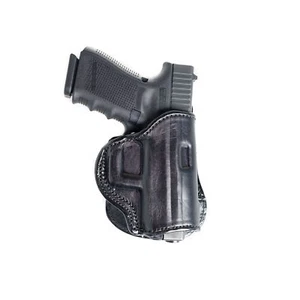PADDLE LEATHER HOLSTER FOR KAHR PM40. OWB PADDLE ADJUSTABLE CANT. - Picture 1 of 10