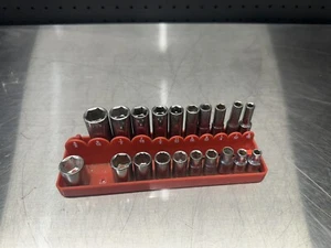 Lot Of 1/4 Sae Socket Set With Holder Included Brands Husky And Craftsman - Bild 1 von 2