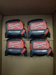 4x Milwaukee 25 ft. x 1-1/16 in. Compact Magnetic Tape Measure with 15 ft. Reach - Picture 1 of 1