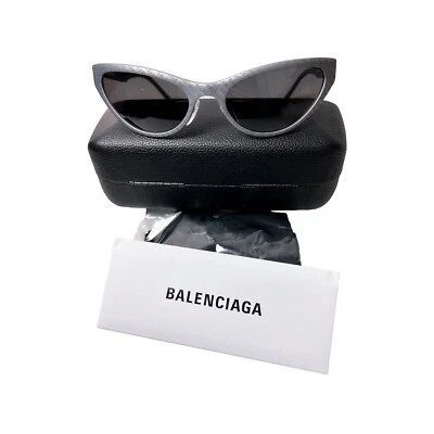 Gafas de sol UV con marco de aluminio y metal gris con logotipo de Balenciaga para mujer con estuche nuevas Foto 1 de 4