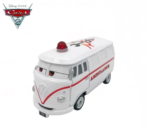 Disney Pixar Cars FillMore Bus Ambulance 1:55 Diecast Movie Toy Car Collect Gift Cover