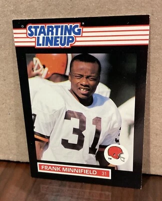 FRANK MINNIFIELD 1989 KENNER STARTING LINEUP CARD - CLEVELAND BROWNS - Image 1 of 2