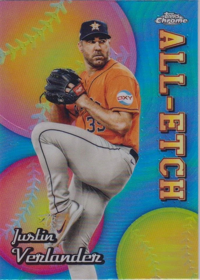 2024 Topps Chrome - Justin Verlander All-Etch Refractor Insert - Houston Astros - Image 1 of 1