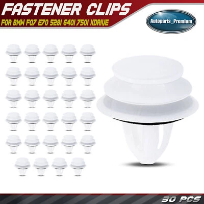 30Pcs 9.5mm Nylon Door Panel Trim Retainer Clips with Sealer for BMW F07 F10 E70 - Image 1 of 4