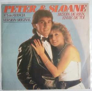 PETER & SLOANE -BESOIN DE RIEN, ENVIE DE TOI- 1985 SPANISH 7" SINGLE, PS, PROMO - Picture 1 of 4