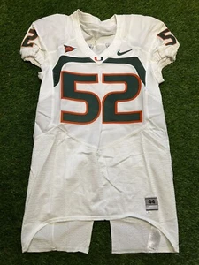 Team Issued Nike Miami Hurricanes NCAA Football Jersey 44 - Picture 1 of 9